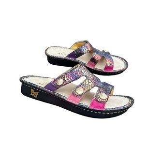 Alegria Venus Purple Gleam Comfort Sandals Adjustable Three Strap Eu 36 US 6-6.5